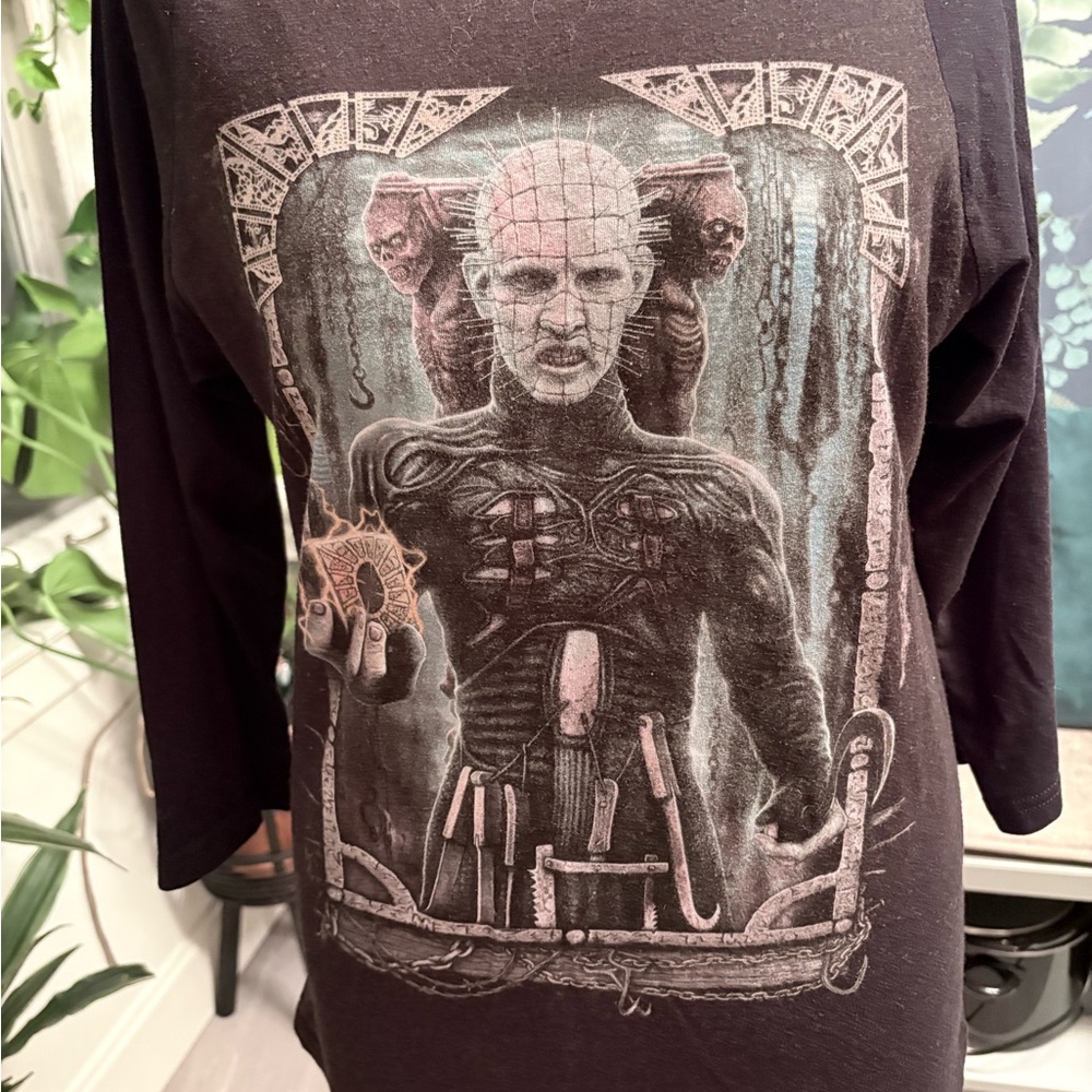 Hellraiser III Hell on Earth Pinhead Raglan Shirt Medium Horror Movie